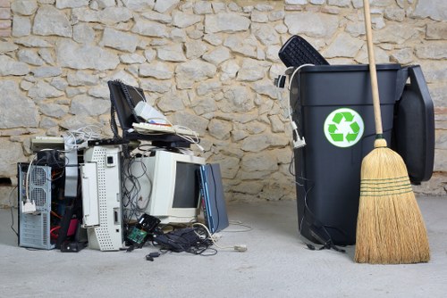 Various household items being sorted for clearance in Greenhithe